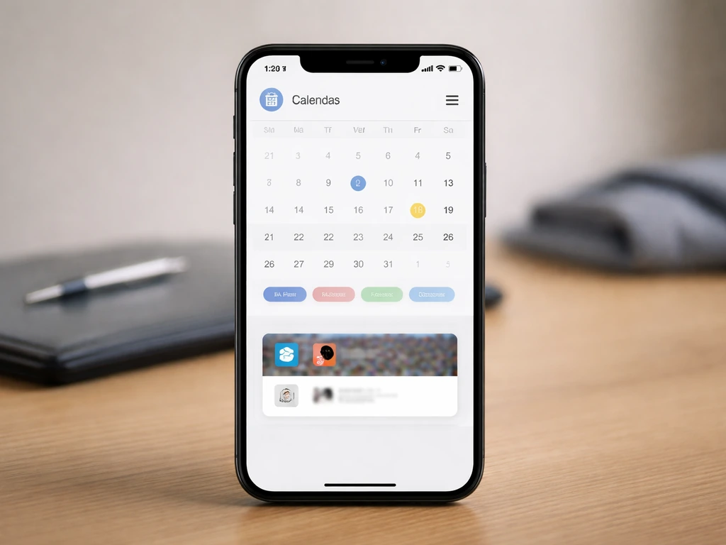 Téléphone montrant un calendrier sportif générique avec filtres U18 et France–Allemagne