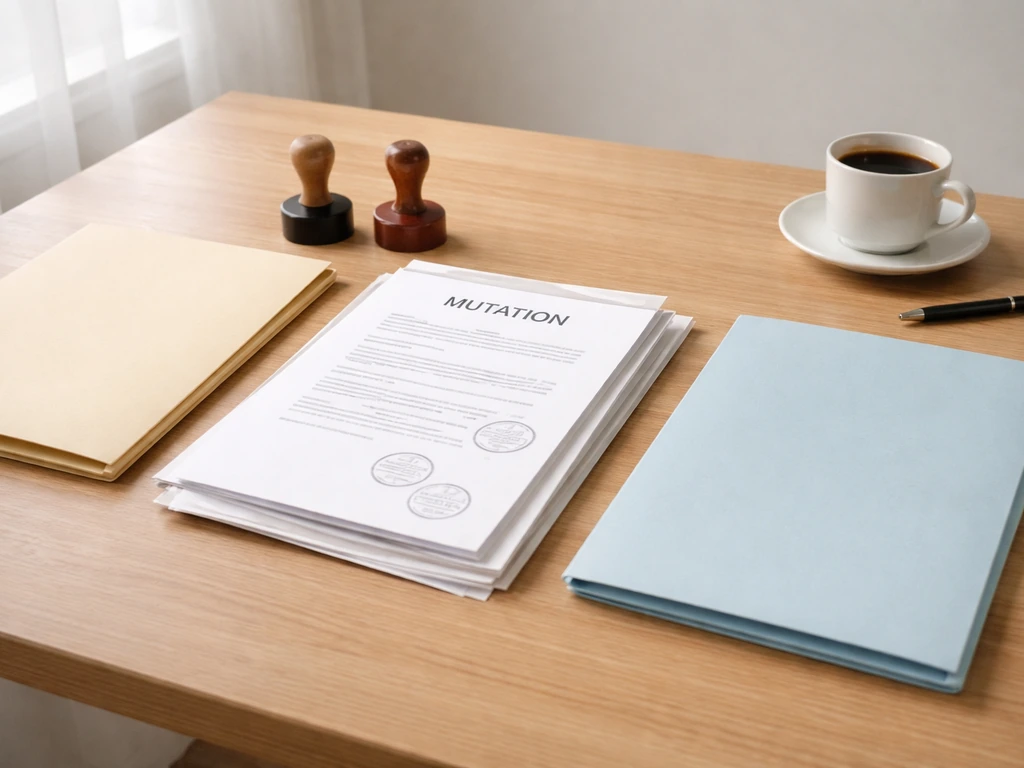 Documents administratifs de mutation de sport, posés sur un bureau, séparés en ancien club et nouveau club.