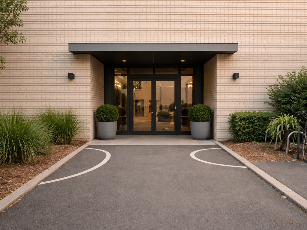 Entrée du Cercle Athlétique de Montrouge à Montrouge, vue extérieure simple et accueillante